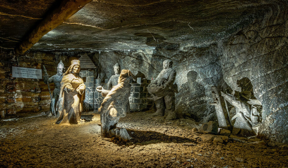 Solny posąg św. Kingi - Trasa Turystyczna w Kopalni Soli "Wieliczka"