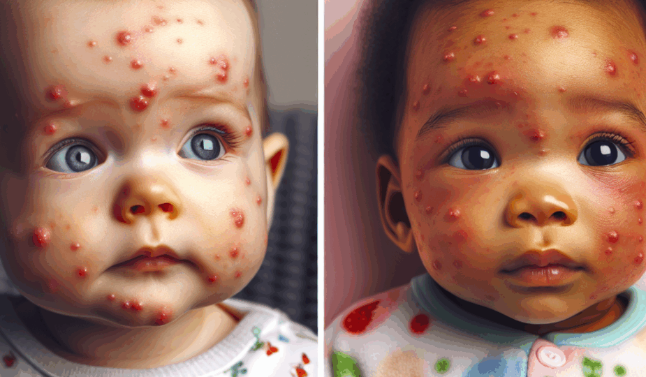Czy trądzik niemowlęcy może być mylony ze skazą białkową?