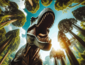 Przerażający tyranozaur w Zatorze! Czy Twoje dzieci już go odkryły?