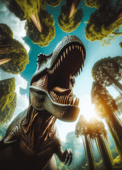 Przerażający tyranozaur w Zatorze! Czy Twoje dzieci już go odkryły?