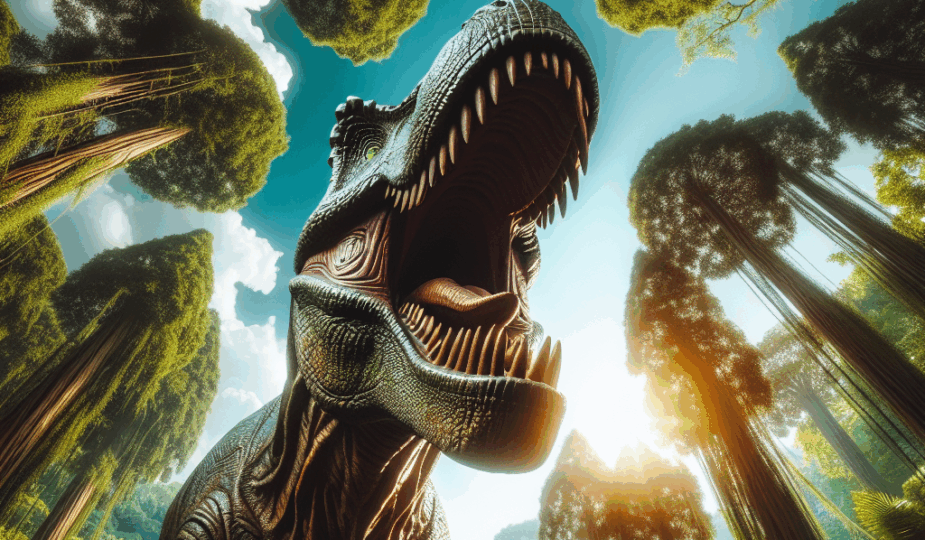 Przerażający tyranozaur w Zatorze! Czy Twoje dzieci już go odkryły?