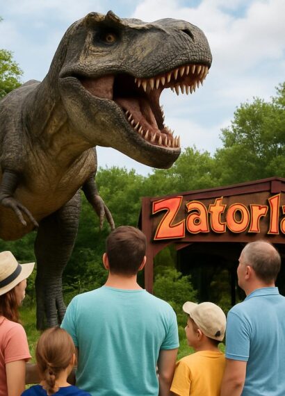 Sekundy przed rykiem! Spotkanie z Tyranozaurem w Parku Ruchomych Dinozaurów Zatorland