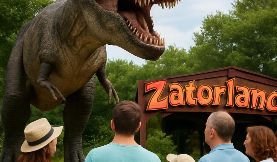 Sekundy przed rykiem! Spotkanie z Tyranozaurem w Parku Ruchomych Dinozaurów Zatorland